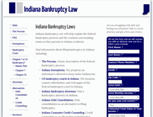 Tablet Screenshot of indianabankruptcy.com